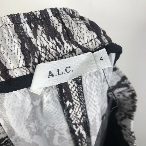 NEW A.L.C Women's Size 4 Elijah Python Snake Print Relaxed Fit Pull On Pants - Picture 6 of 8